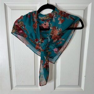 *New* Joyfolie Chels Floral Teal Scarf